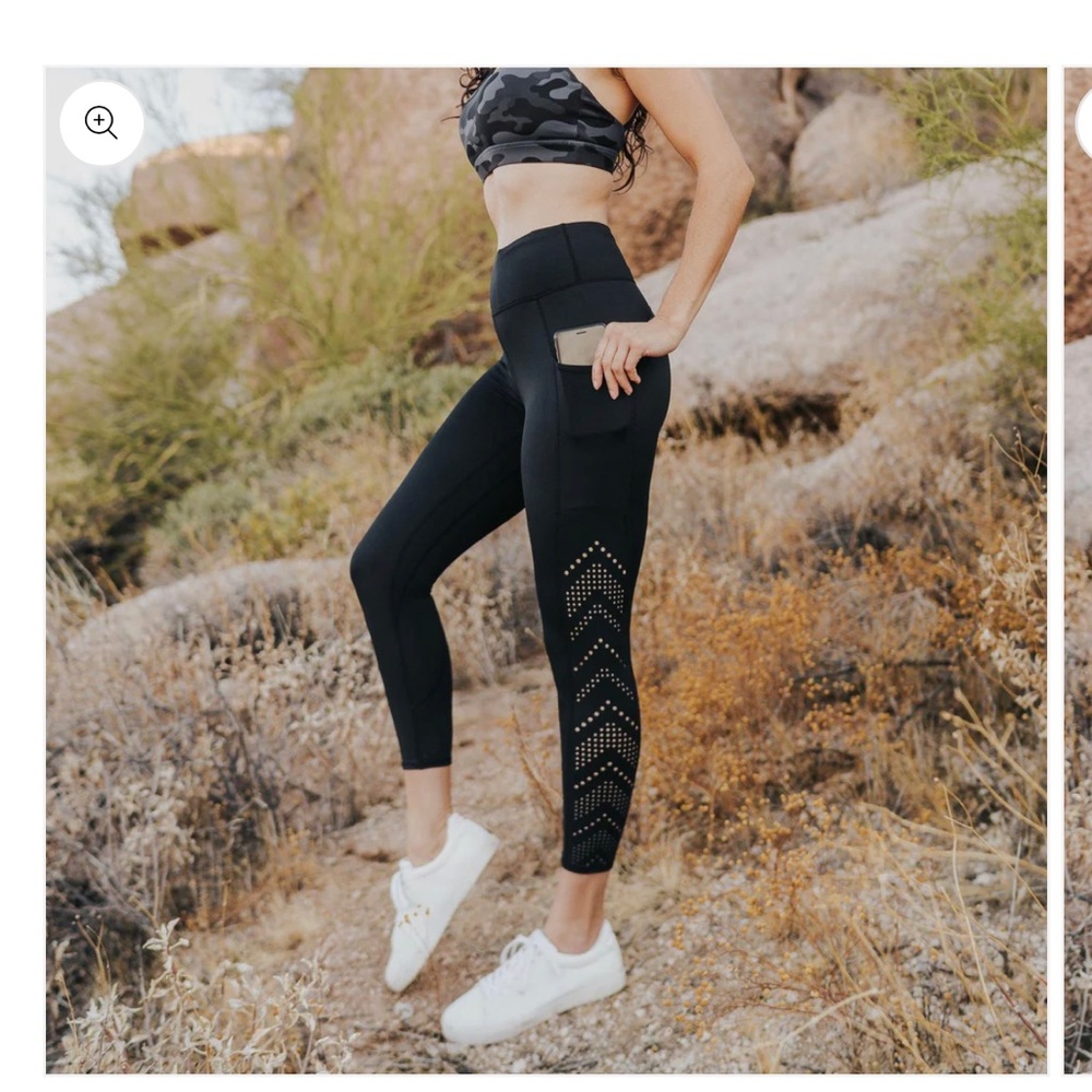 Lux Denali Laser Cut Capris Gray